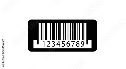 Barcode with numbers for product identification and scanning.