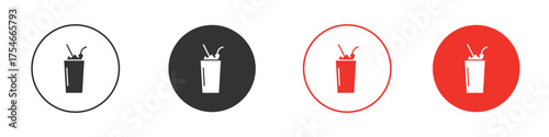 Milkshake icon. pictogram sign for Ui UX