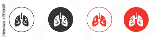 Lungs icon. pictogram sign for Ui UX