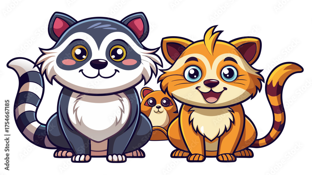 Obraz premium animal, animals, creature, creatures, beast, beasts, fauna, wildlife, mammal, mammals, species, organisms, critter, critters, zoological, jungle, exotic, living being, cartoon, cartoons, comic, comics