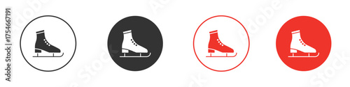 Ice skating icon. pictogram sign for Ui UX