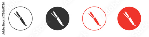 Hair curler icon. pictogram sign for Ui UX