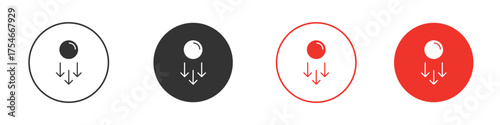 Gravity icon. pictogram sign for Ui UX