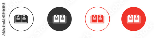Glossary icon. pictogram sign for Ui UX