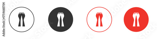 Flare pants icon. pictogram sign for Ui UX