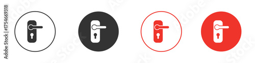 Doorknob icon. pictogram sign for Ui UX
