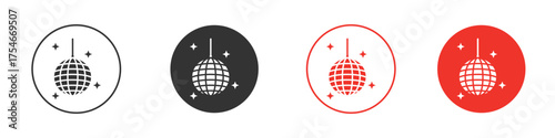 Disco ball icon. pictogram sign for Ui UX