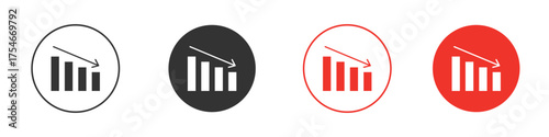 Decrease icon. pictogram sign for Ui UX