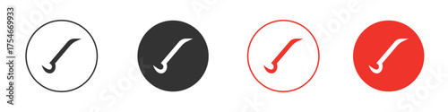 Crowbar icon. pictogram sign for Ui UX
