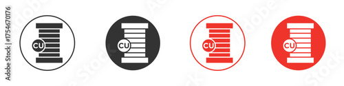 Copper icon. pictogram sign for Ui UX