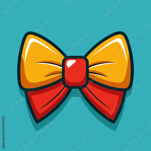 Download cute cartoon bow vector graphic design element for party decoration and gift wrapping ideas