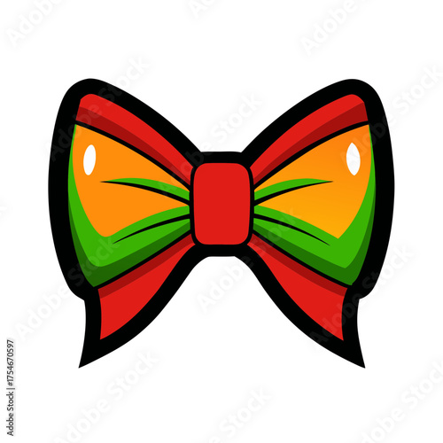 Downloadable colorful bow tie vector graphic for fashion accessories and party decorations use now