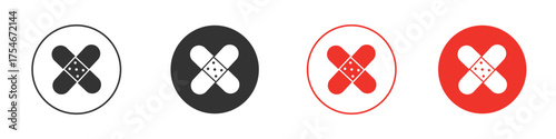 Band aid icon. pictogram sign for Ui UX
