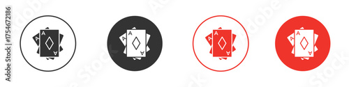 Baccarat icon. pictogram sign for Ui UX