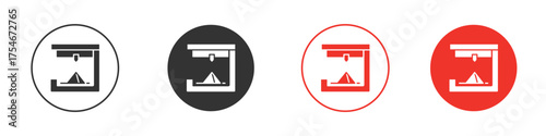 3D printer icon. pictogram sign for Ui UX