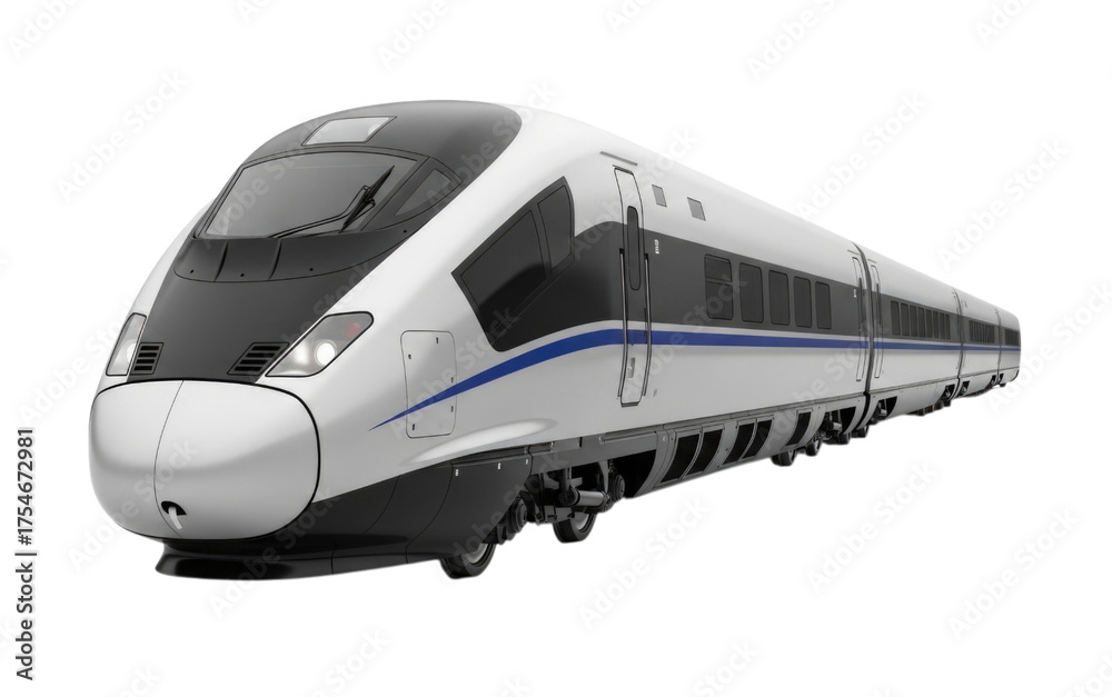 Fototapeta premium High-Speed Train, Isolated, Cutout, Transparent PNG