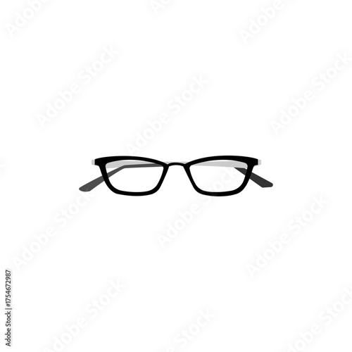 シンプルなメガネのカラーイラスト