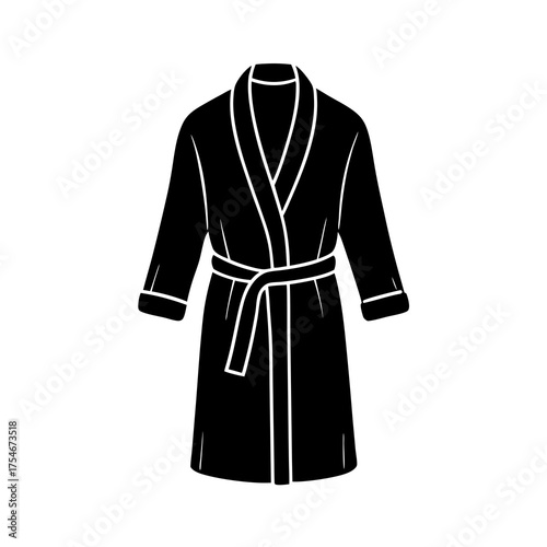 Stylish bathrobe vector design perfect for spa, hotel, and bathroom-themed projects