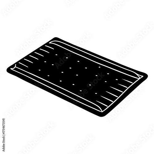 Soft Bath Mat Vector | Modern Bathroom Floor Mat Illustration for Home Decor Design