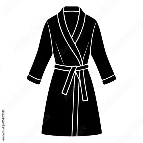 Stylish bathrobe vector design perfect for spa, hotel, and bathroom-themed projects