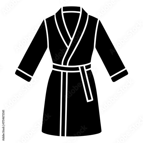 Stylish bathrobe vector design perfect for spa, hotel, and bathroom-themed projects