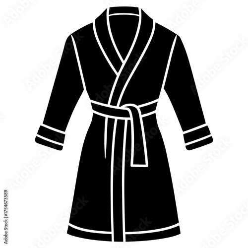 Stylish bathrobe vector design perfect for spa, hotel, and bathroom-themed projects