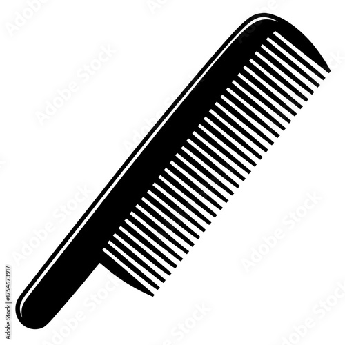 Comb Vector | Hair Brush Icon | Barber Tool Illustration for Salon & Beauty Design