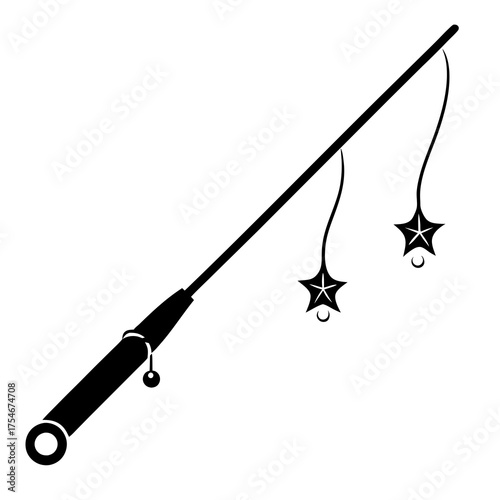 Fishing Rod Summer Vector Illustration | Outdoor Fishing Equipment Design