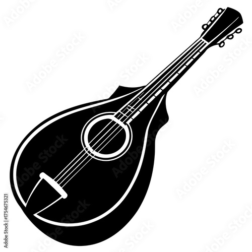 Mandolin Vector Illustration | Musical Instrument Clipart for Designers