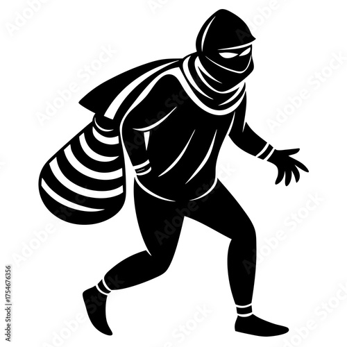 Thief Vector Graphic – Editable Digital Design for Creative Projects