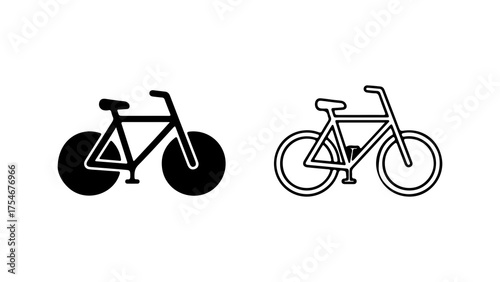 Bicycle outline with transparent background