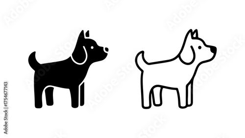 Dog icons with transparent background