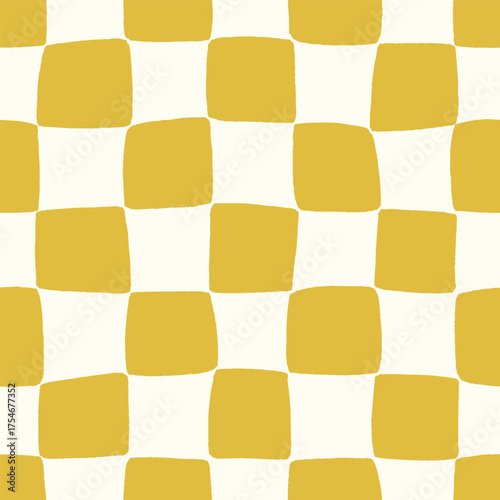 Checkered geometric pattern, seamless design. Endless irregular checked print...
