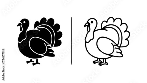 Turkey icon set with transparent background