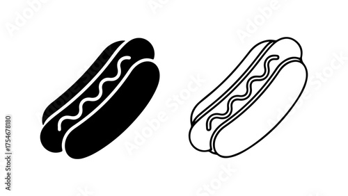 Hot dog icon with transparent background
