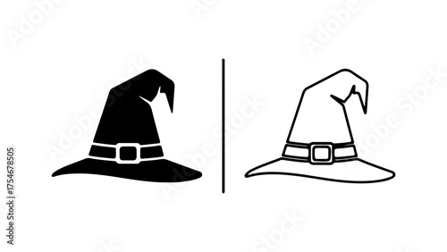 Witch hats with transparent background