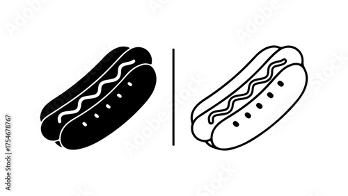 Hot dog icon with transparent background
