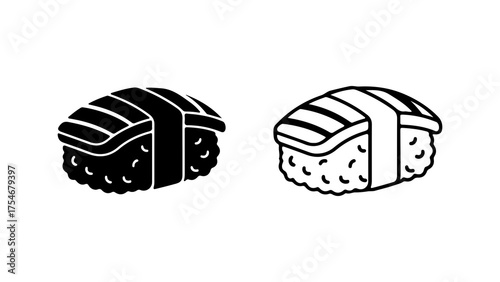 Sushi rolls with transparent background