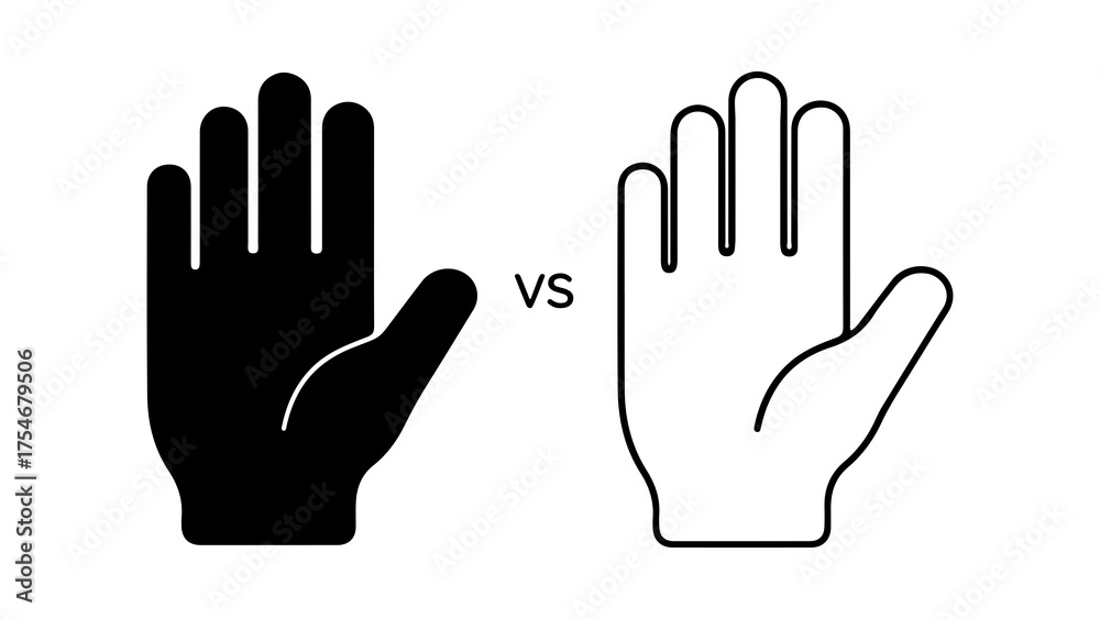 Obraz premium Hands facing each other with transparent background