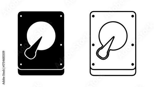 Hard drive icon with transparent background