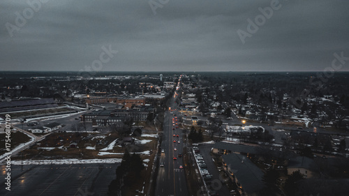Dark moody Urban City