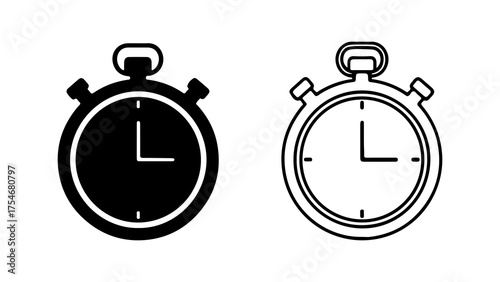 Stopwatch icon with transparent background