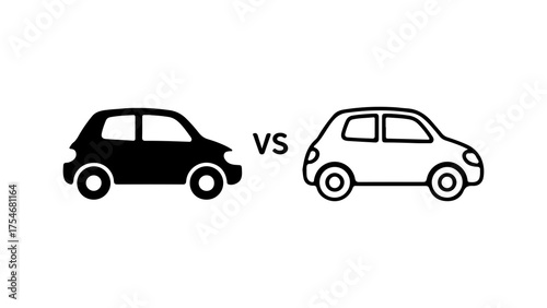 Cars comparison with transparent background