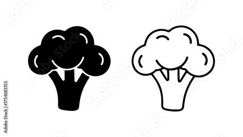 Broccoli florets with transparent background