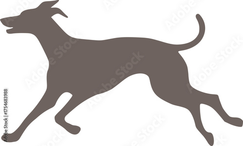 Design of greyhound dog figure