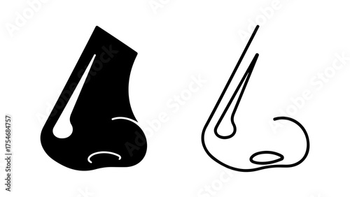 Nose outline with transparent background