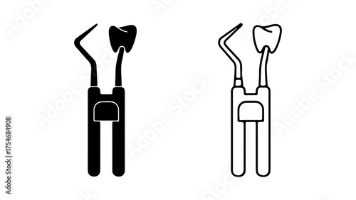 Dental tools with transparent background