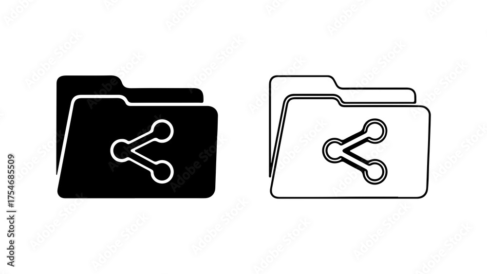 Obraz premium Folder sharing icon with transparent background
