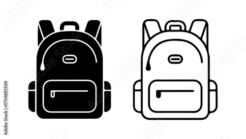 School backpacks with transparent background