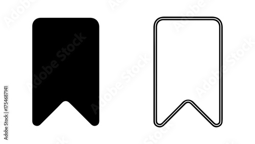 Bookmark icons with transparent background